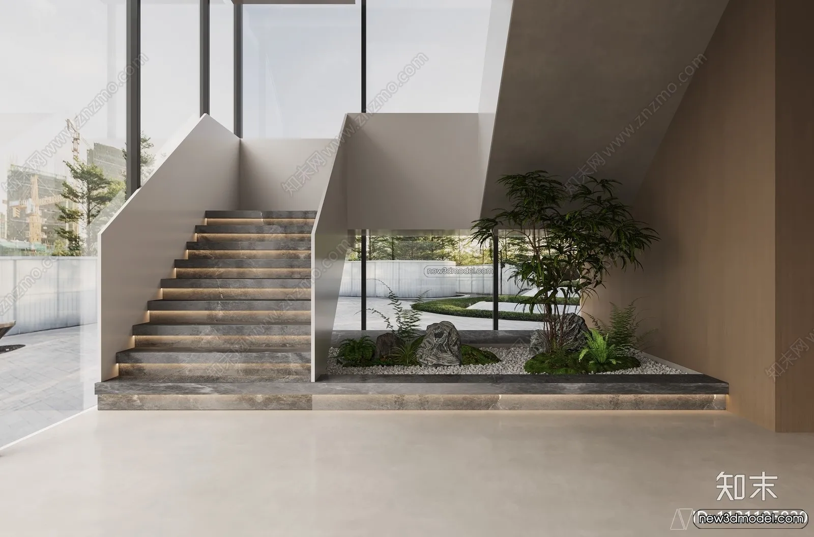 Staircase Decoration – 3D Interior Scene – 3D Models – 143 Staircase Decoration – 3D Interior Scene – 3D Models – 143