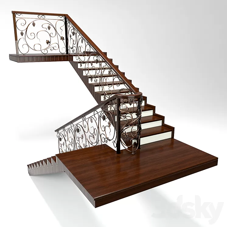 staircase forged 3D Model
