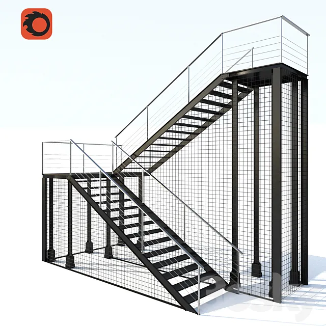 Staircase Loft 3D Model