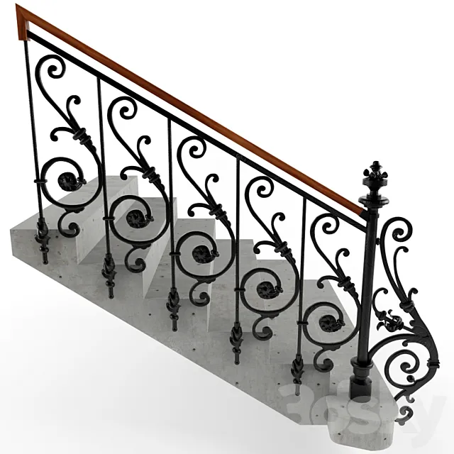 staircase railing 3D Model