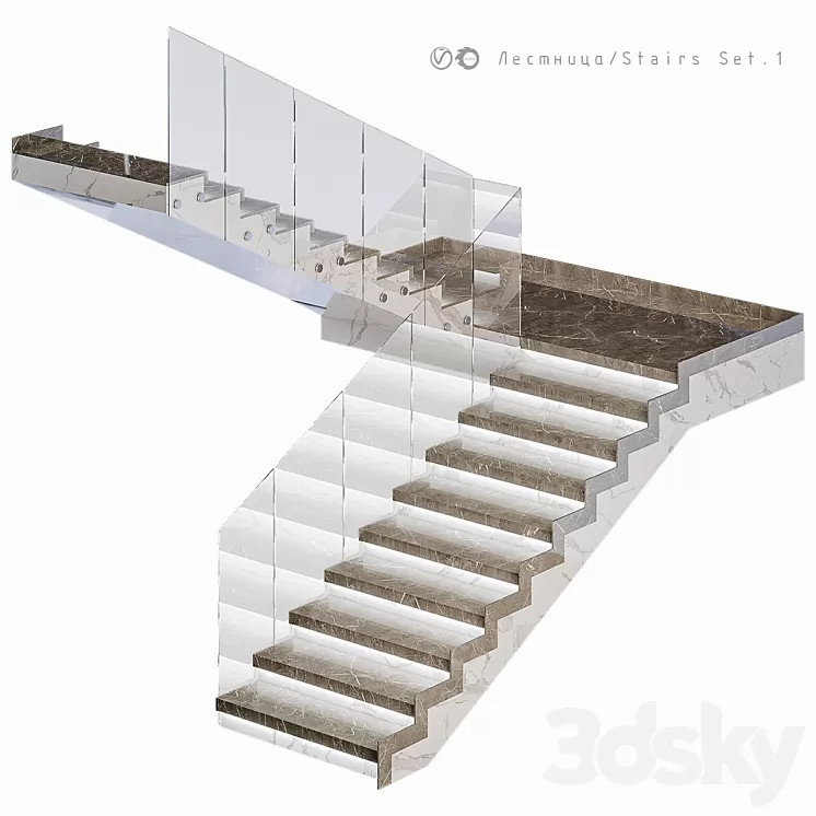 Staircase \/ Set 1 3D Model Free Download