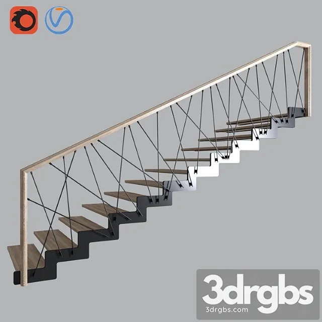 Stairs 05_3 3D Model Download