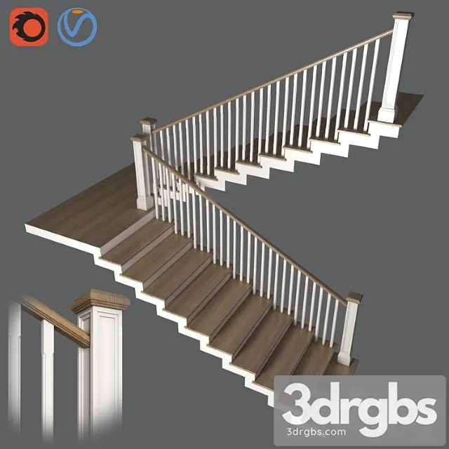 Stairs 08 3D Model Download