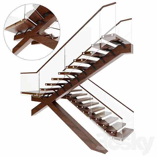 Stairs 1 3D Model
