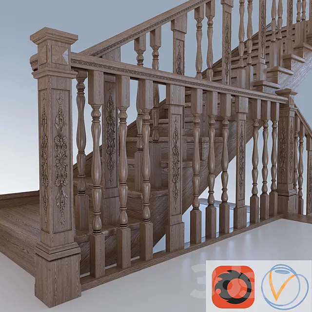 Stairs classical 3DModel