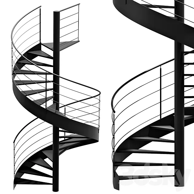 Stairs round Free Download