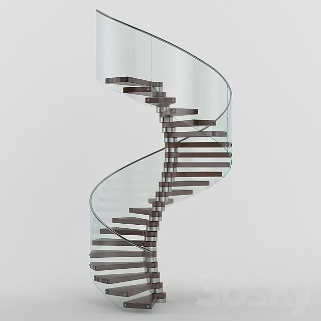Stairs: winding 3D Model