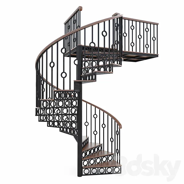 Stairs: winding 3D Model