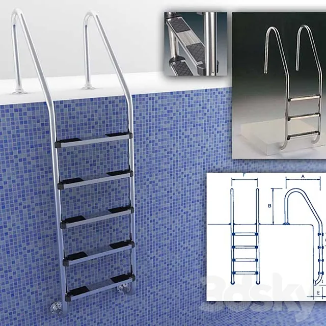 stairway to pool 3DModel