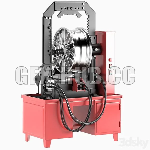 Stand For Straightening Alloy Wheels 3D Model Stand For Straightening Alloy Wheels 3D Model