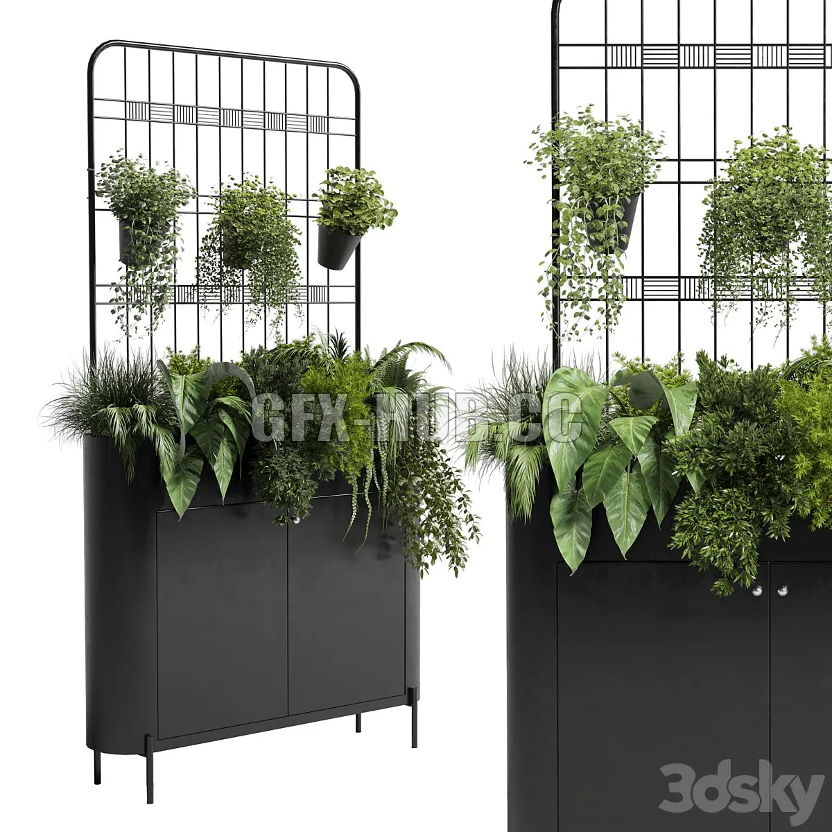 Stand wall decor with shelves 3D Model Stand wall decor with shelves 3D Model