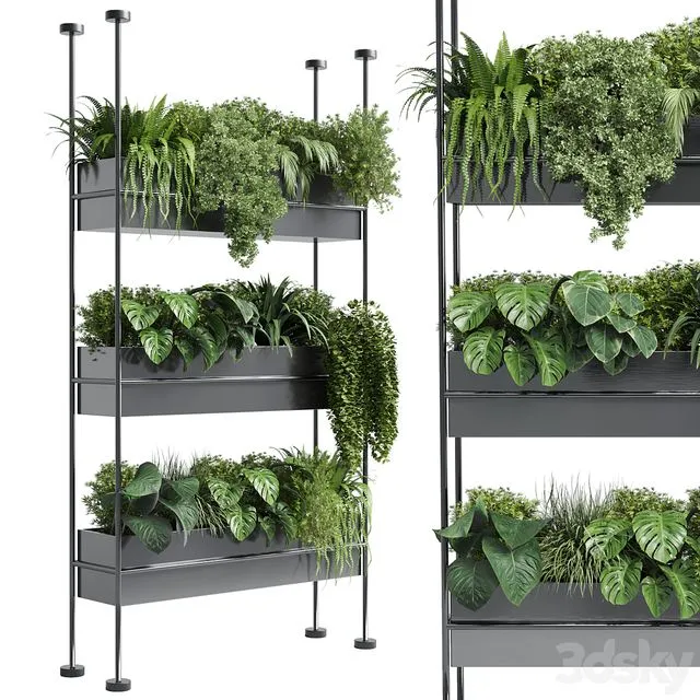stand wall decor with shelves for the closet or showcase plants collection 179 3D Model stand wall decor with shelves for the closet or showcase plants collection 179 3D Model