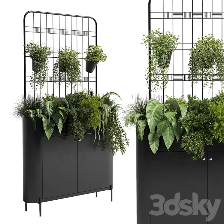 stand wall decor with shelves for the library and closet or showcase plants collection 175 3D Model