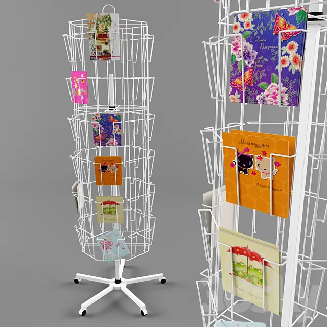 Stand with postcards 3DModel