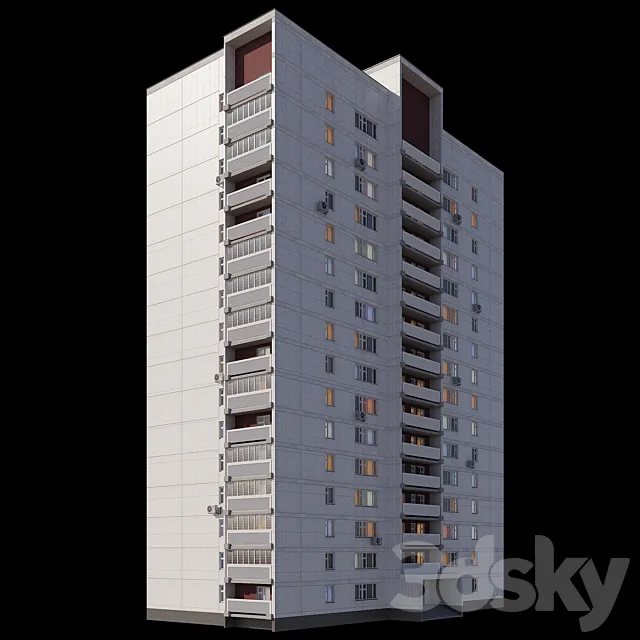 standard house series II-68-01 3D Model