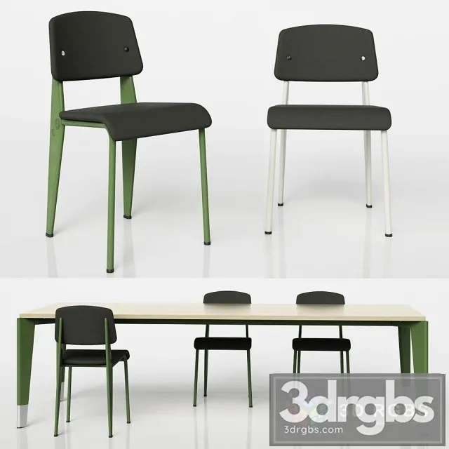Standard SR Chair Prouve Raw 3D Model Download
