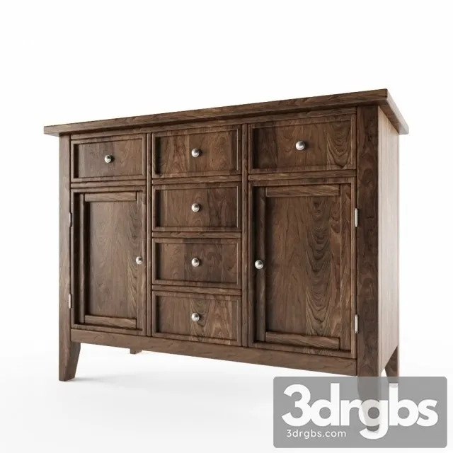 Standard Vintage Sideboard Brown 3D Model Download