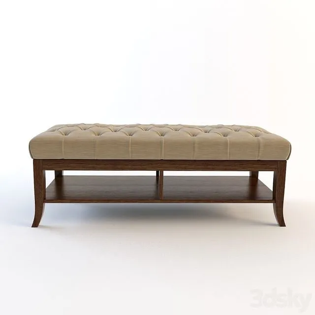 Stanley furniture Hudson street bed end bench 3D Model Stanley furniture Hudson street bed end bench 3D Model