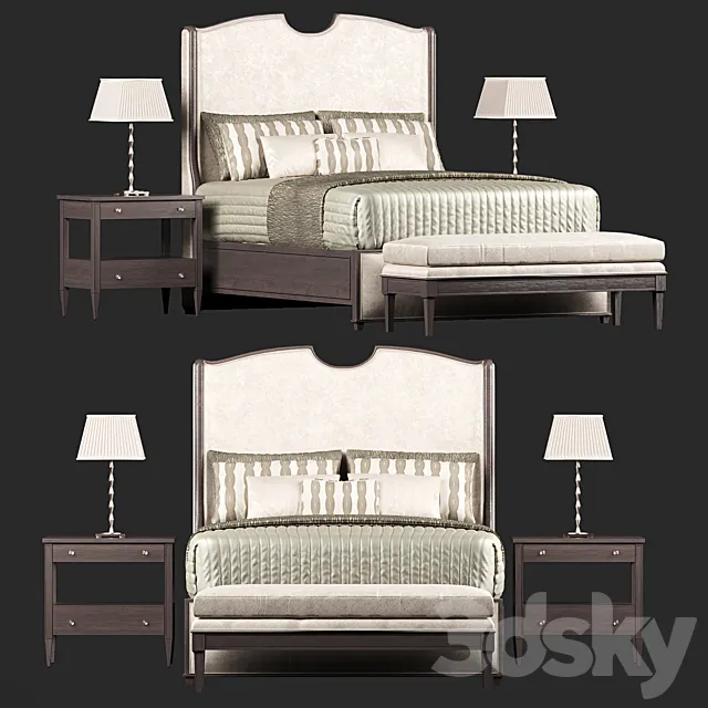 Stanley. Hickory chair and zonca set 3DModel Stanley. Hickory chair and zonca set 3DModel