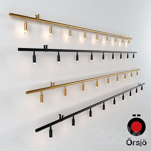 Star 9 by Jonas Bohlin Orsjo _ Pendant lamp brass & black 3D Model Star 9 by Jonas Bohlin Orsjo _ Pendant lamp brass & black 3D Model