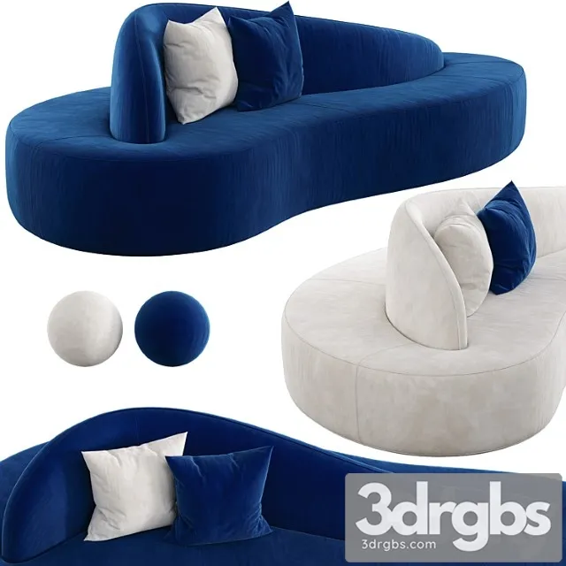 Star blue double-sided sofa