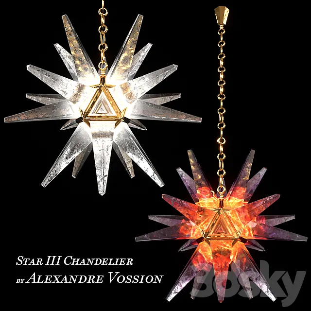 Star III Chandelier by Alexandre Vossion 3D Model Star III Chandelier by Alexandre Vossion 3D Model