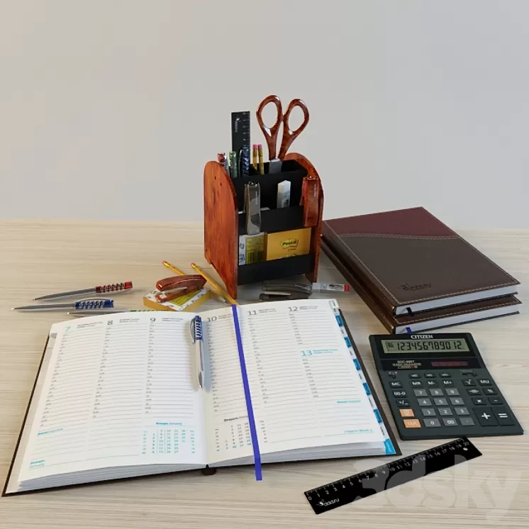 Stationery 3D Model Stationery 3D Model