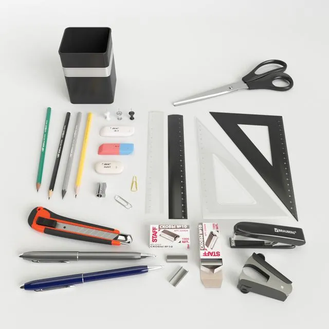 Stationery Set 3D Model