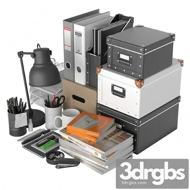 Stationery set 3D Model Download