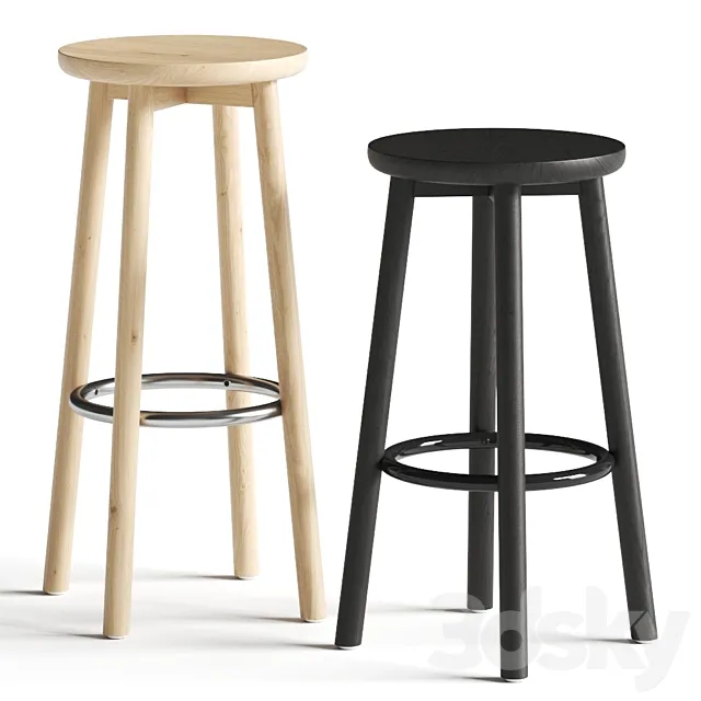 Stattmann Profile Barstools 3D Model Stattmann Profile Barstools 3D Model