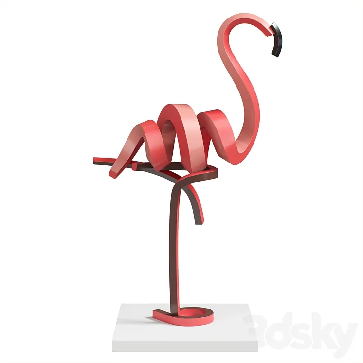 Statue Flamingo 2020 3D Model Free Download