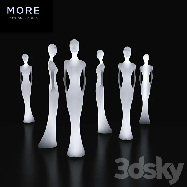 Statue-lamp from More Design 3D Model Statue-lamp from More Design 3D Model