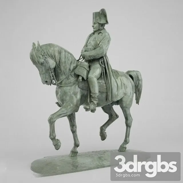 Statue Napoleon Riding Horse 3D Model Download