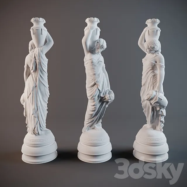 Statue of “The Virgin with a Vase” 3D Model