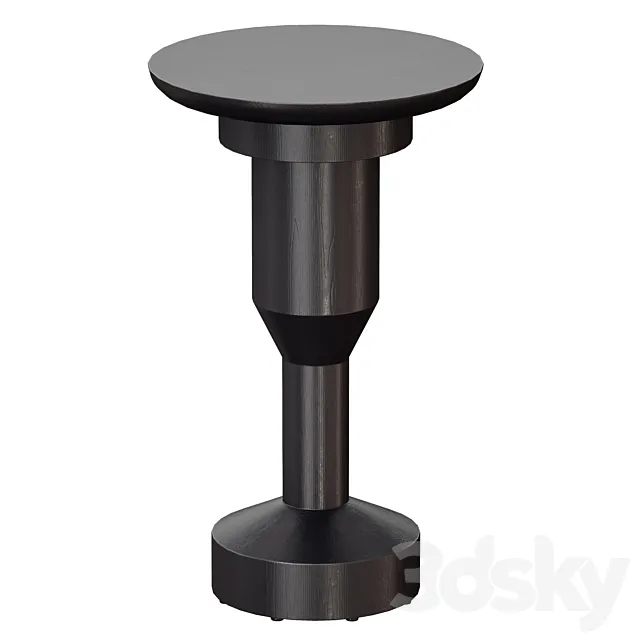 Statuer Black Wood End Table (Crate and Barrel) 3D Model