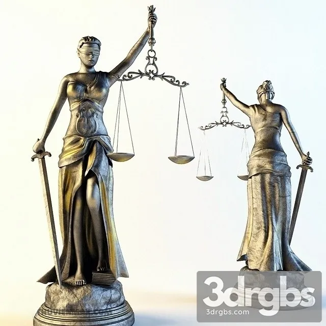 Statuette Law 3D Model Download