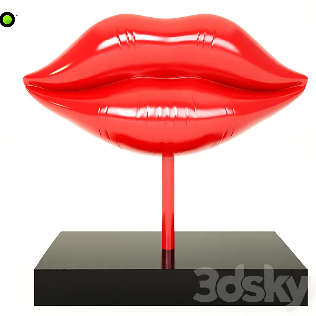 Statuette Lips 3D Model Statuette Lips 3D Model
