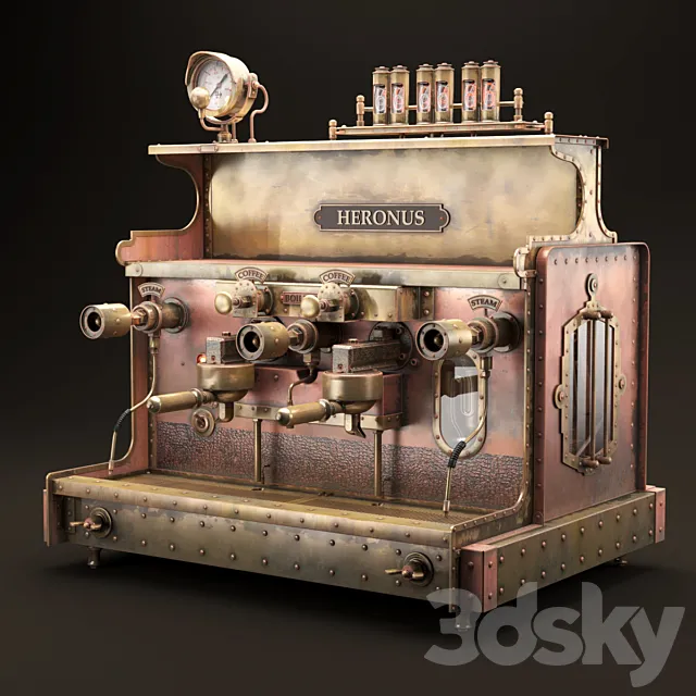 steampunk coffee machine 3D Model