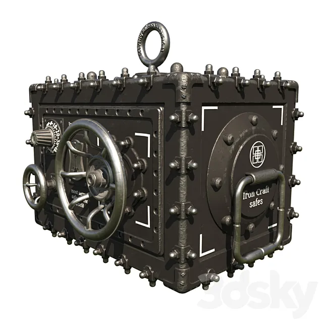 Steampunk safe 2 3D Model Steampunk safe 2 3D Model