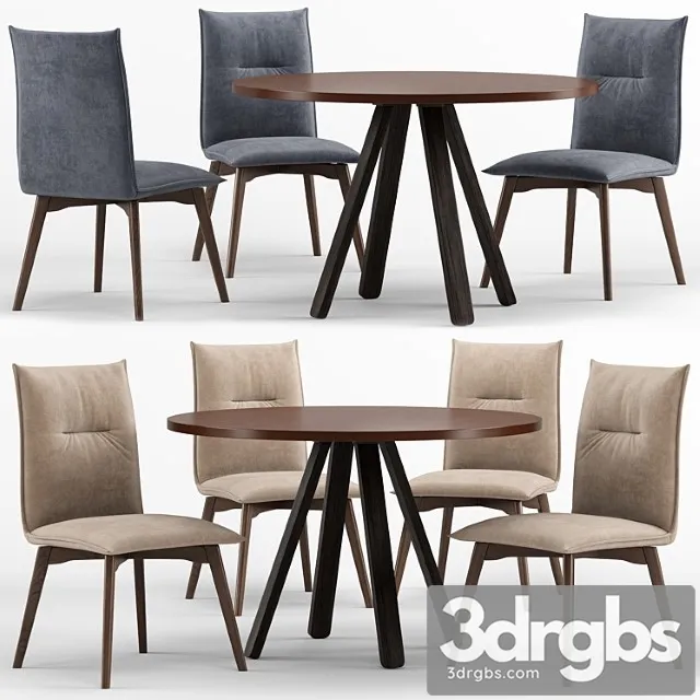 Stecco cocktail table and maya chair – connubia calligaris 2 3D Model Download