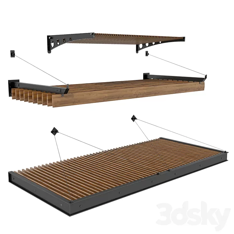 Steel canopy 3D Model Steel canopy 3D Model