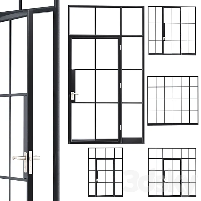 Steel door. Partition set 1 3D Model