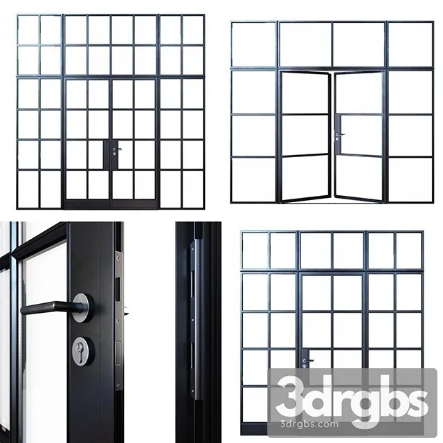 Steel doors 3D Model Download