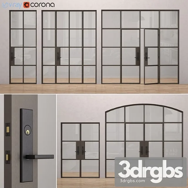 Steel doors rehme 1 3D Model Download
