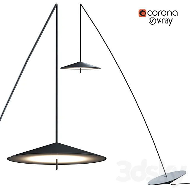 STEEL FISHERMAN PENDANT FLOOR LAMP 3D Model STEEL FISHERMAN PENDANT FLOOR LAMP 3D Model