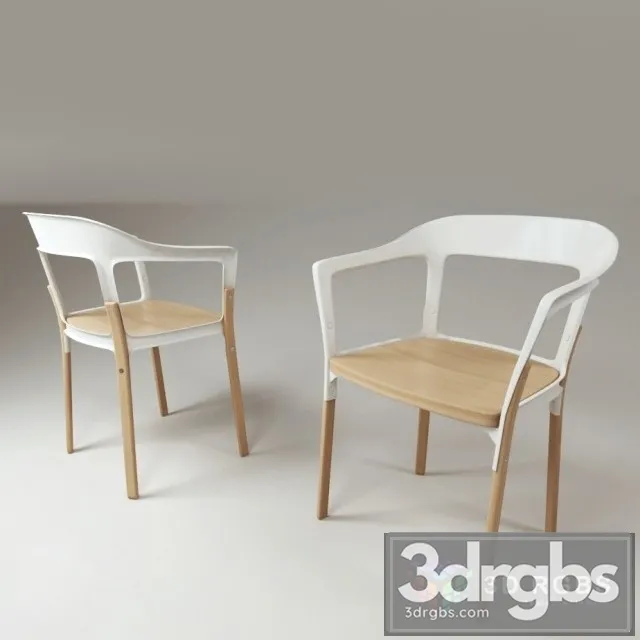 Steelwood Chair Magis White 3D Model Download Steelwood Chair Magis White 3D Model Download