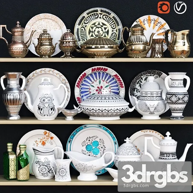 Stelaj s posydoi 3D Model Download