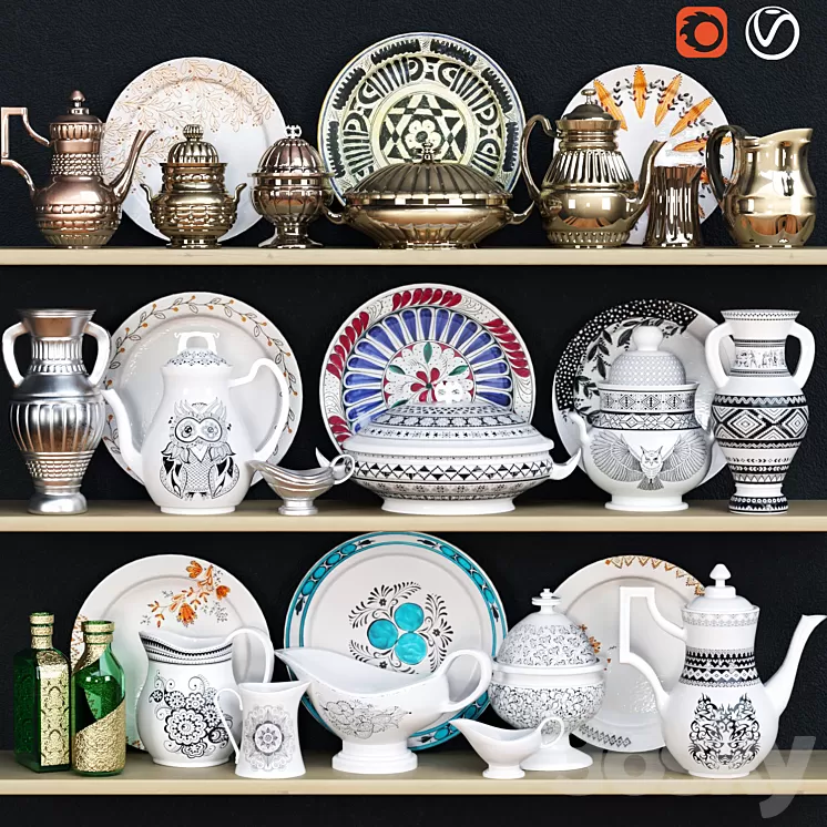 stelaj s posydoi 3D Model