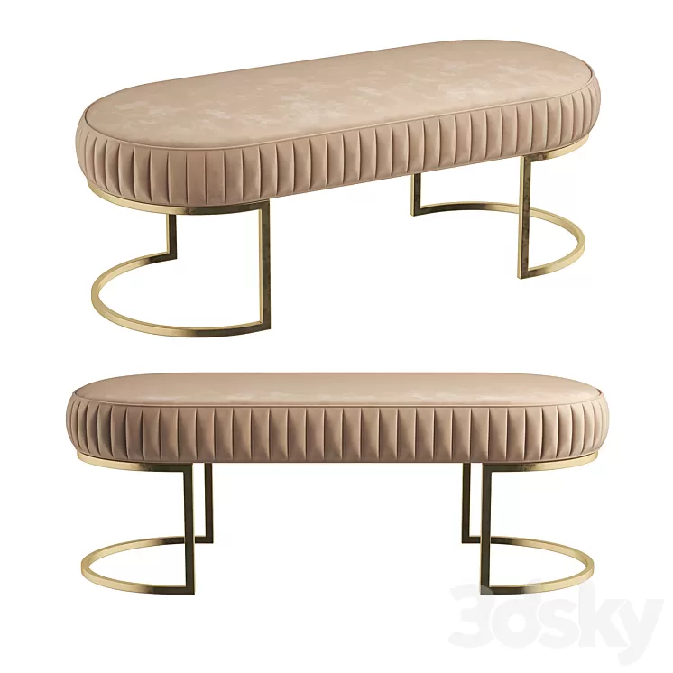 Stella del Mobile Ottoman PR. 163 3D Model Stella del Mobile Ottoman PR. 163 3D Model