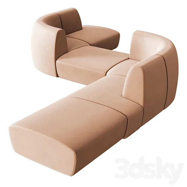 Stellar Works – Infinity Sofa Option3 3D Model Stellar Works – Infinity Sofa Option3 3D Model